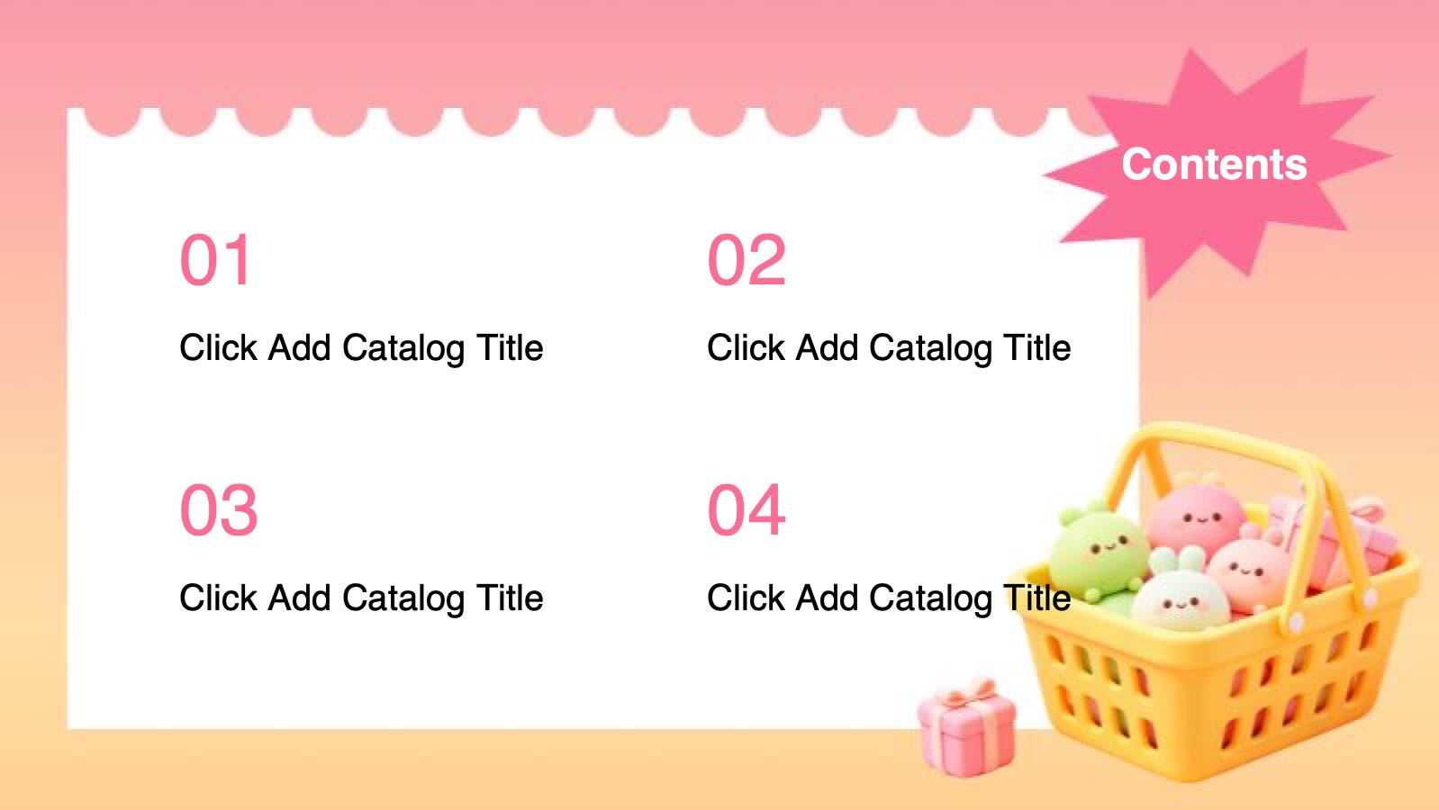 Pink Cartoon E-commerce Operation Plan PowerPoint template preview 2