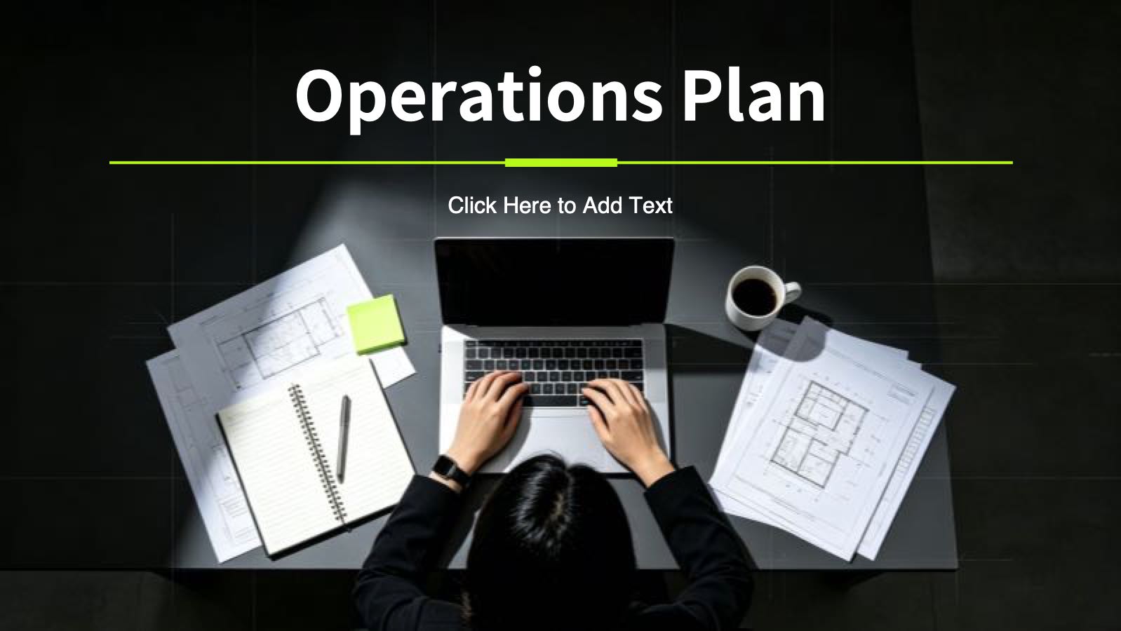 Green Business Operation Plan Marketing Planning PowerPoint template preview 1