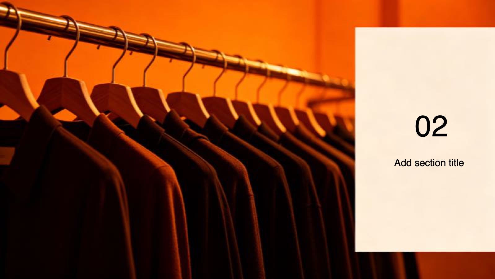 Orange fashion brand clothing operation plan PowerPoint template preview 8