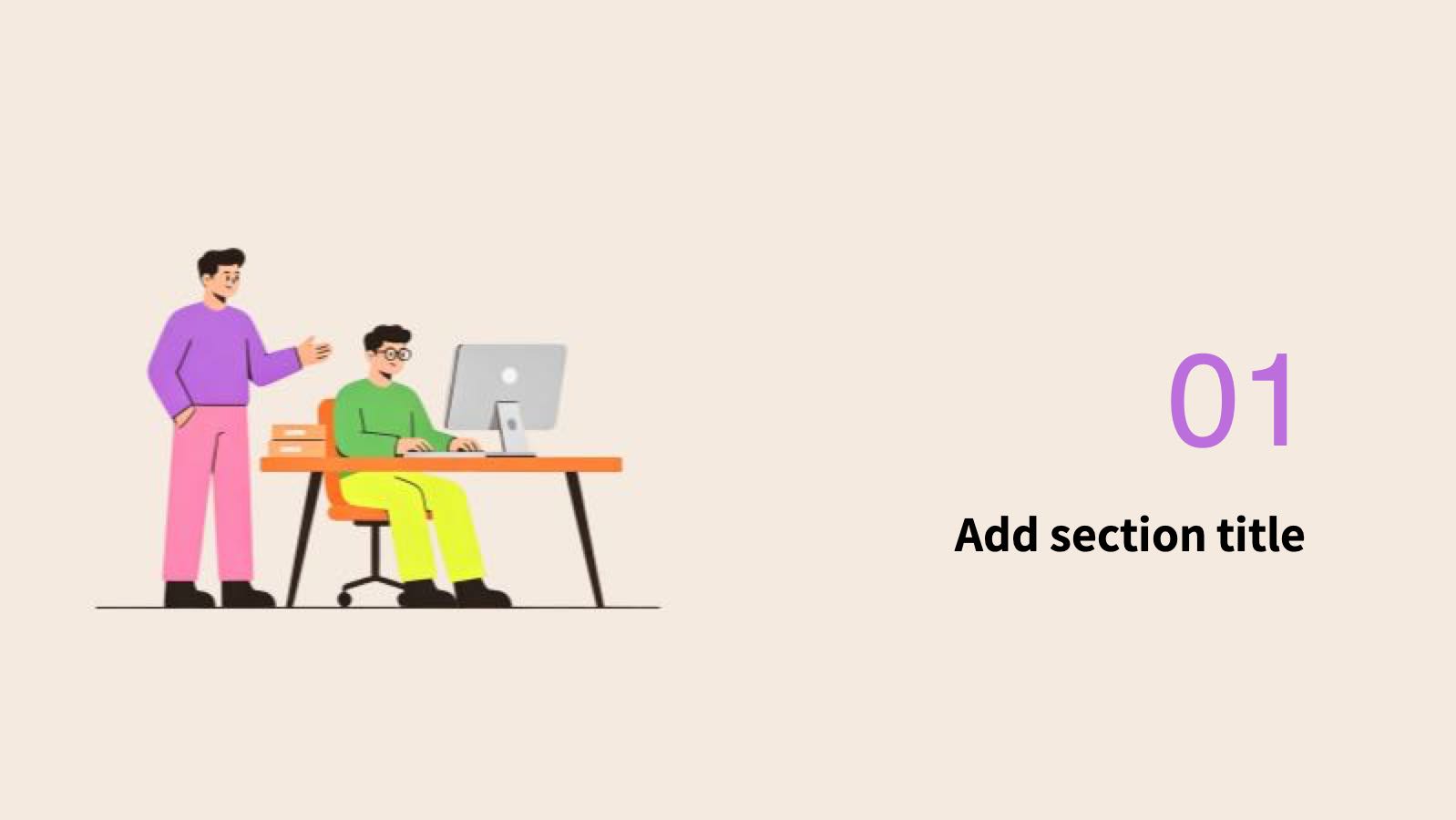 Yellow Illustration New Media Official Account PowerPoint template preview 3
