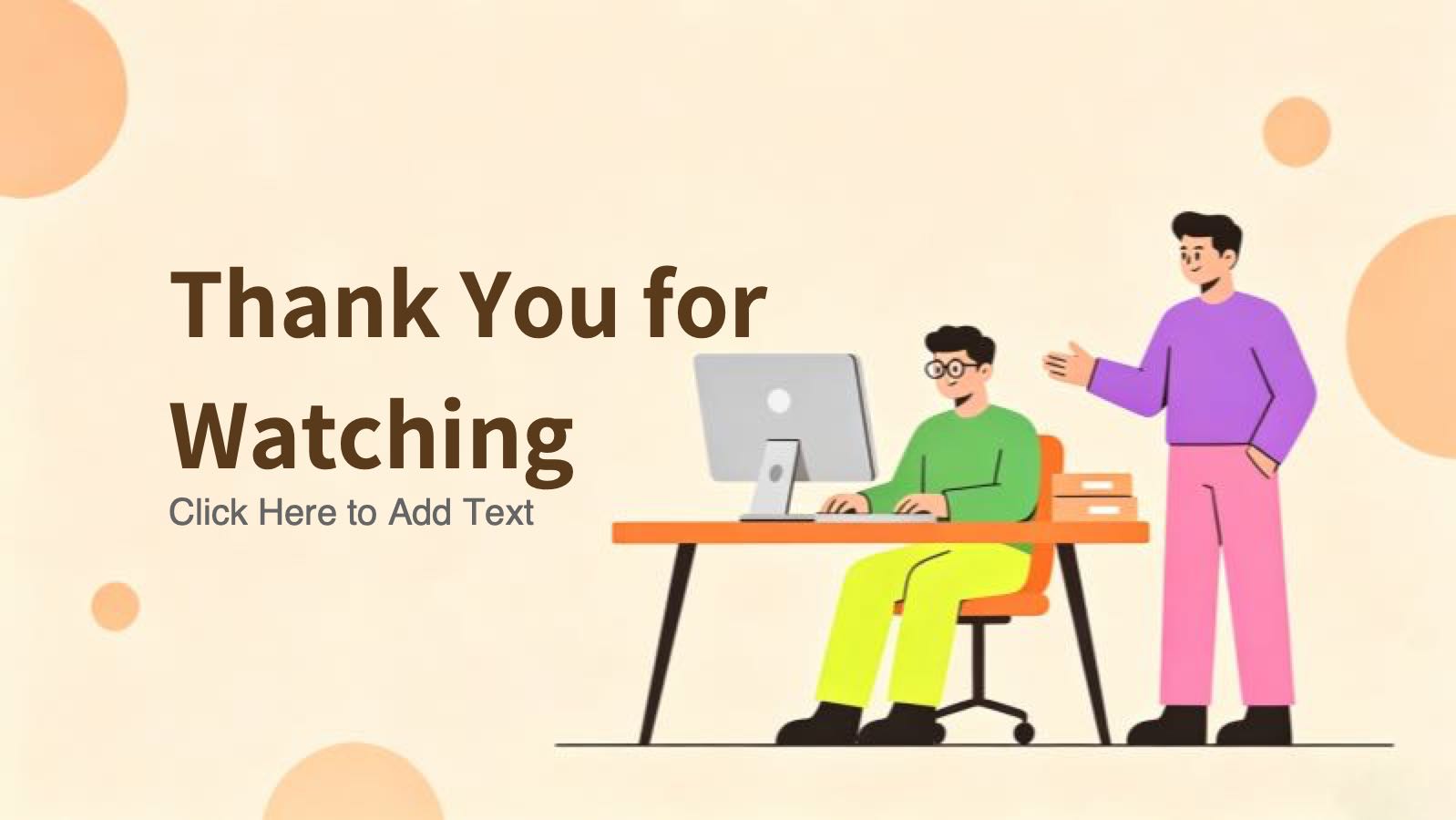 Yellow Illustration New Media Official Account PowerPoint template preview 12