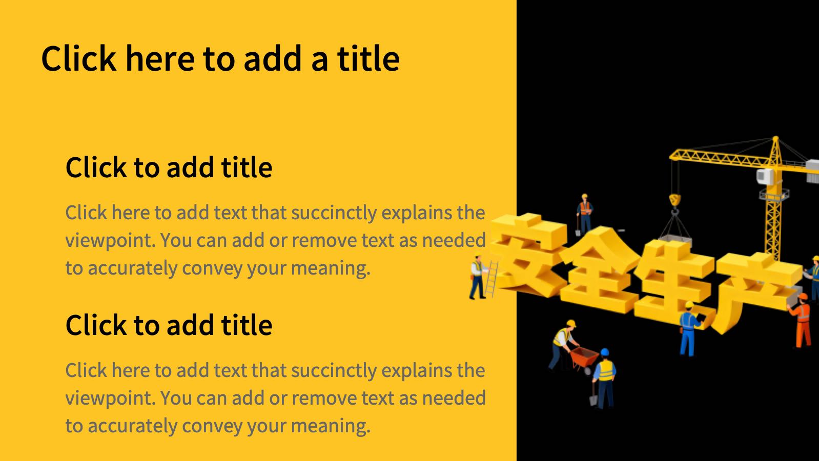 Yellow Production Safety PPT PowerPoint template preview 4
