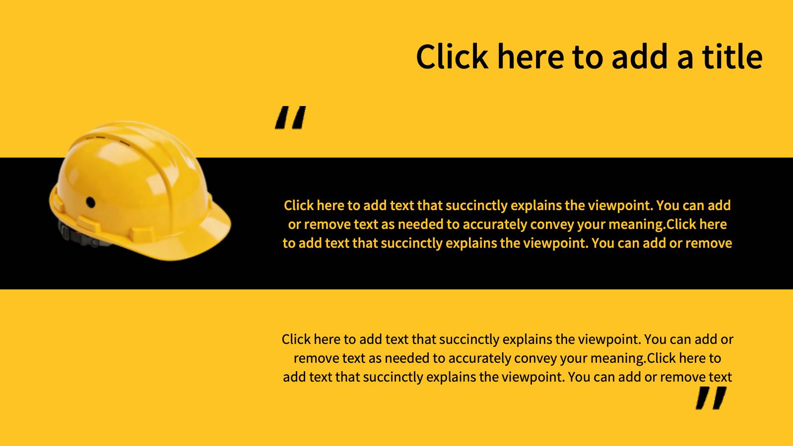 Yellow Production Safety PPT PowerPoint template preview 6