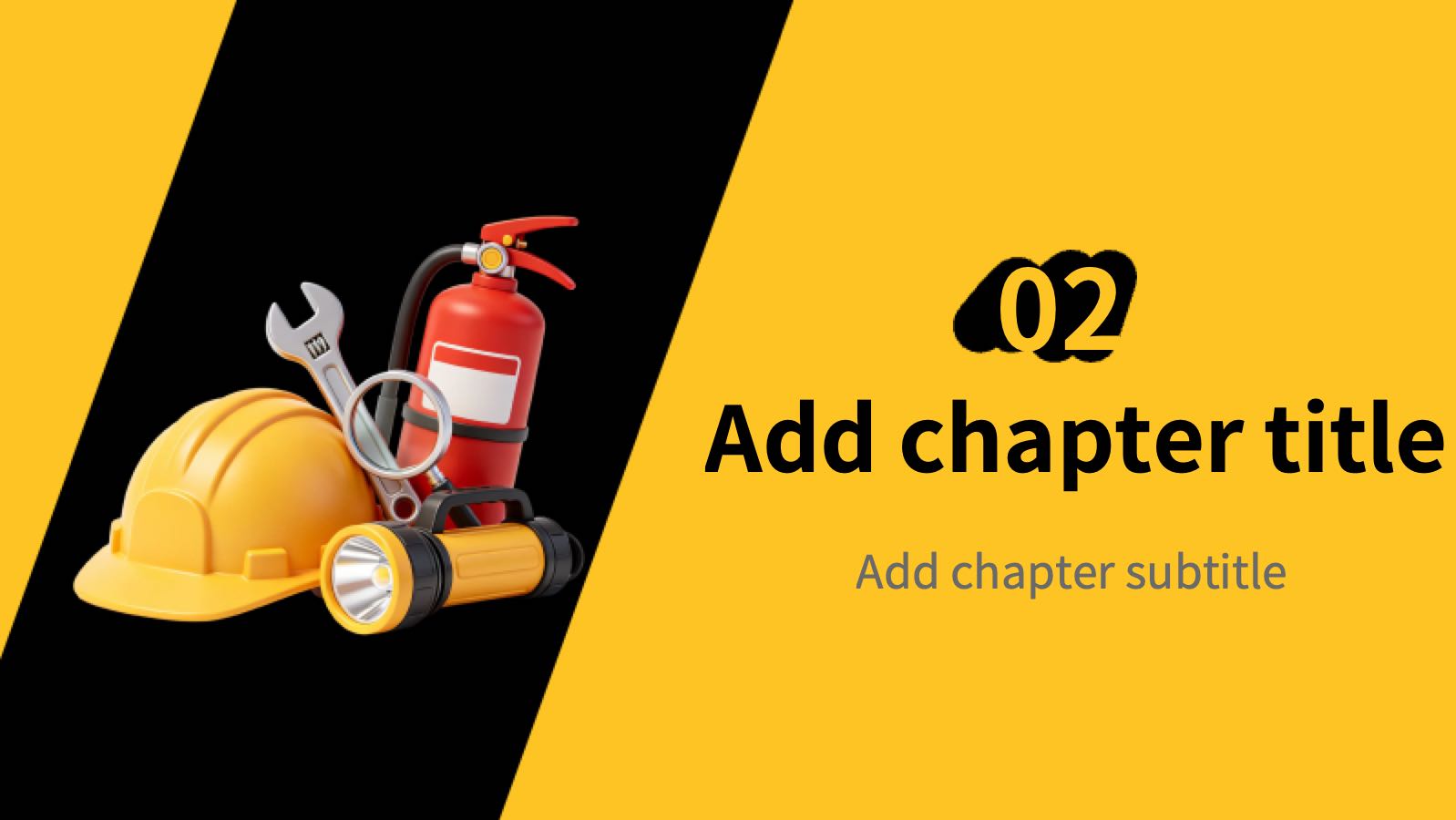 Yellow Production Safety PPT PowerPoint template preview 7