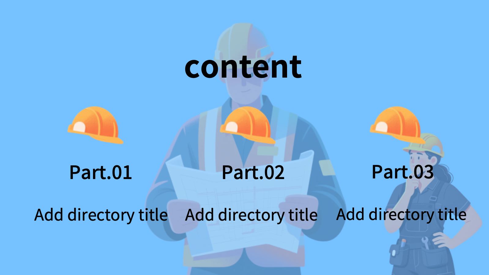 Blue Production Safety PPT PowerPoint template preview 2