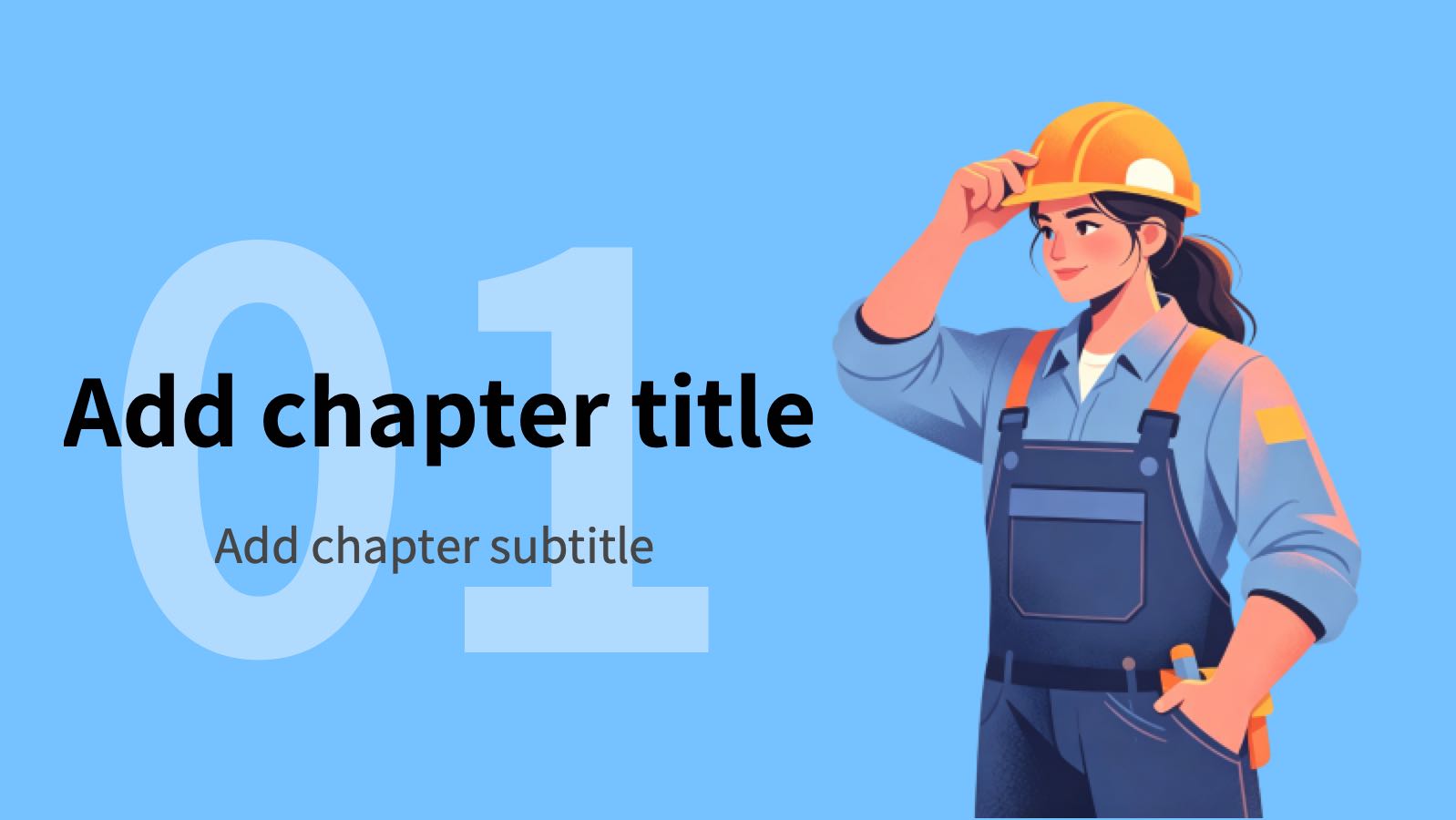 Blue Production Safety PPT PowerPoint template preview 3