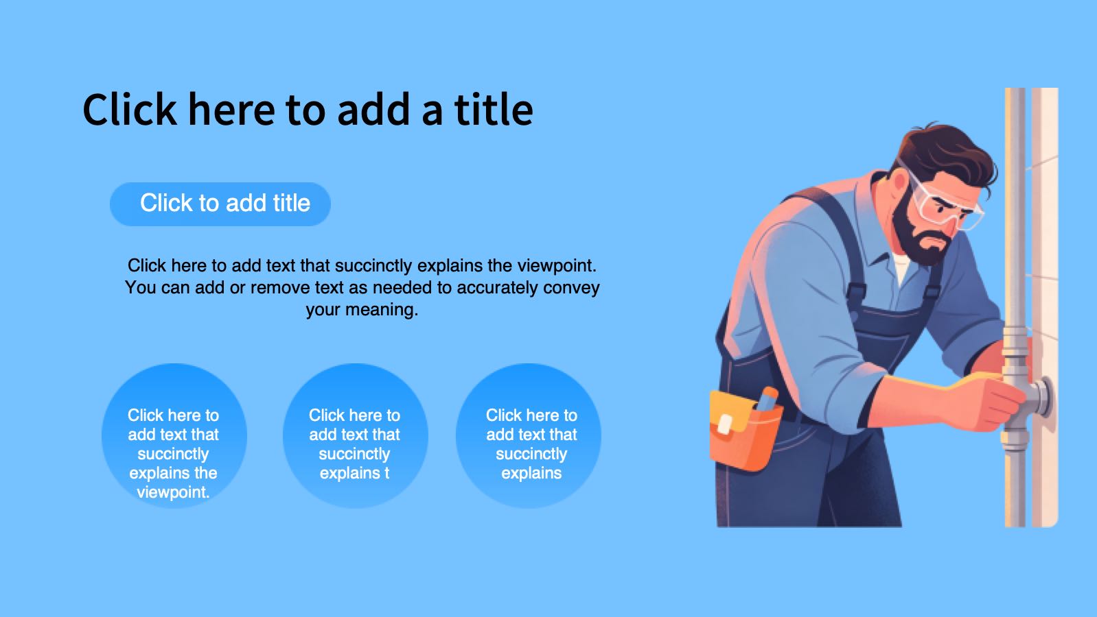 Blue Production Safety PPT PowerPoint template preview 8