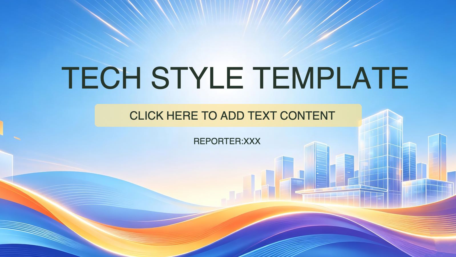 Urban technology style template PowerPoint template preview 1