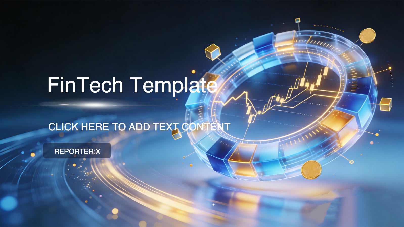 FinTech Template PowerPoint template preview 1