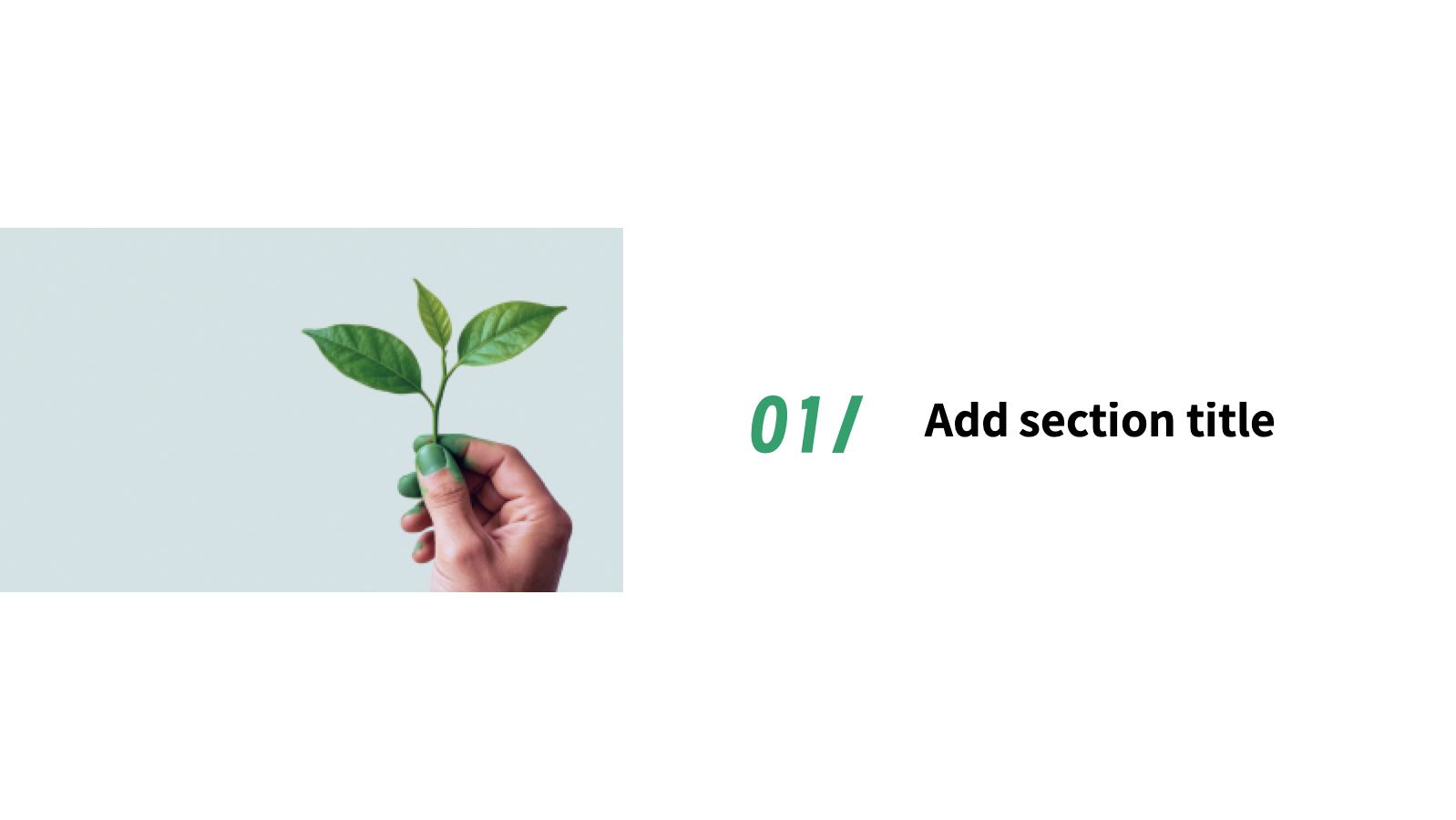 Green Natural Style Co-Create a Green Future PowerPoint template preview 3