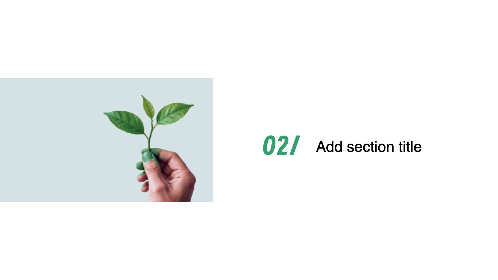 Green Natural Style Co-Create a Green Future PowerPoint template preview 8