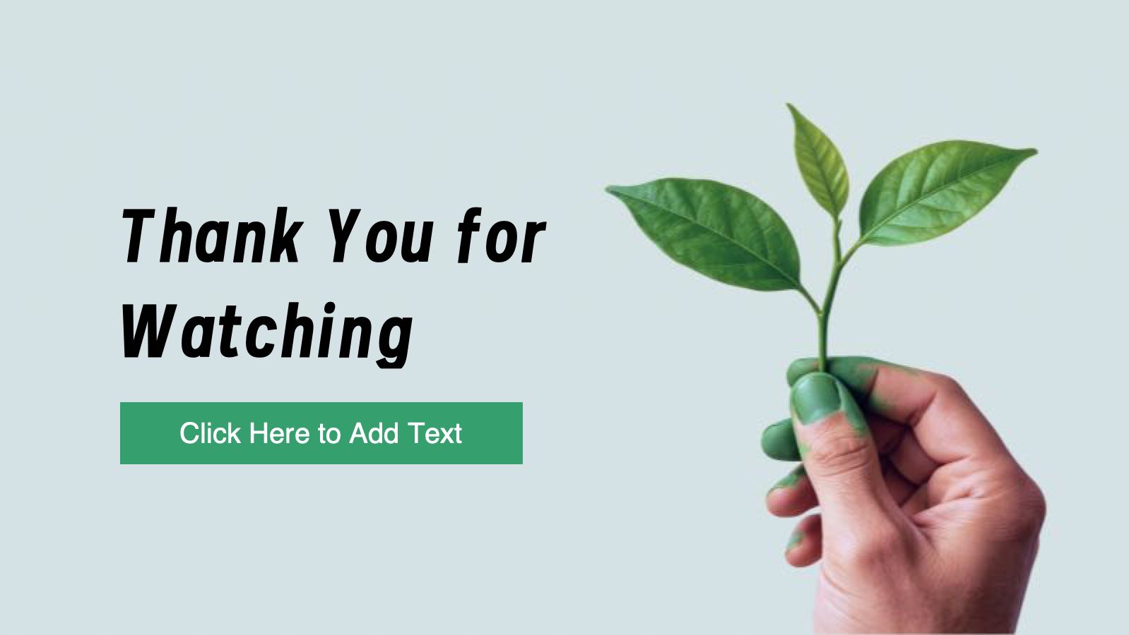 Green Natural Style Co-Create a Green Future PowerPoint template preview 12