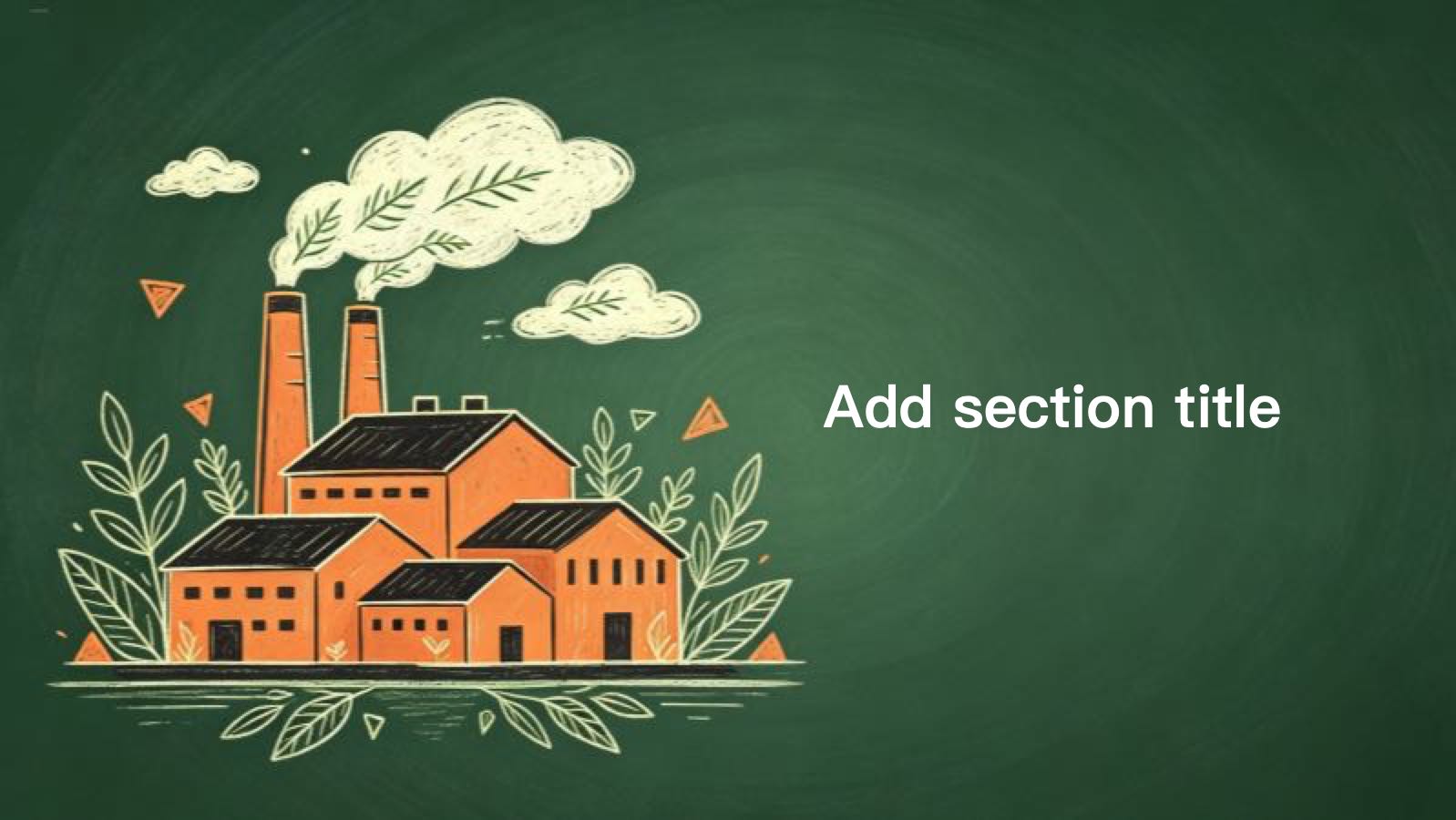 Green Illustration Style Humans and Nature Coexist PowerPoint template preview 8