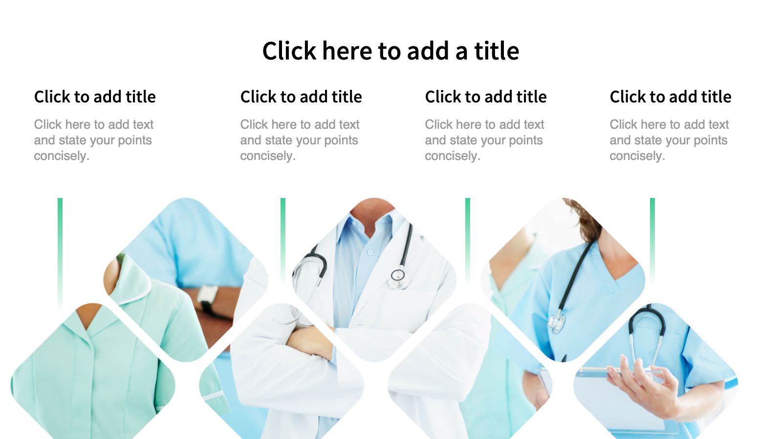 녹색 일러스트레이션 스타일 의료 템플릿 PowerPoint template preview 4