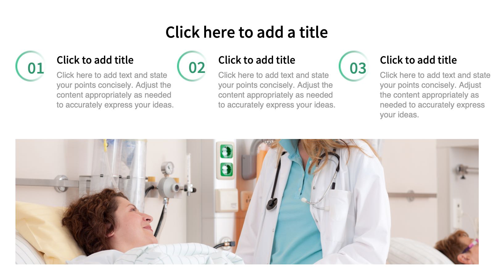 녹색 일러스트레이션 스타일 의료 템플릿 PowerPoint template preview 6