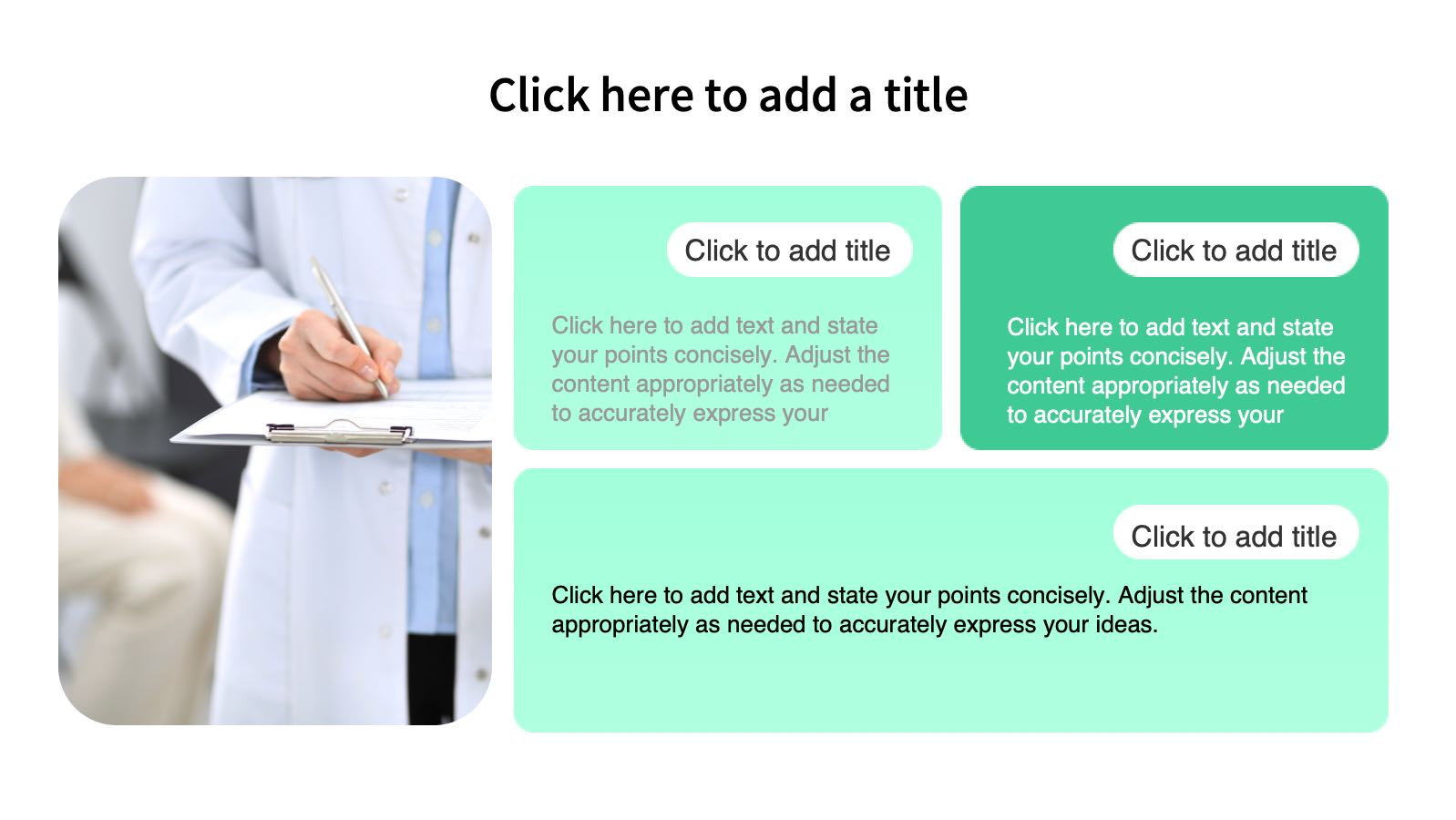 녹색 일러스트레이션 스타일 의료 템플릿 PowerPoint template preview 10