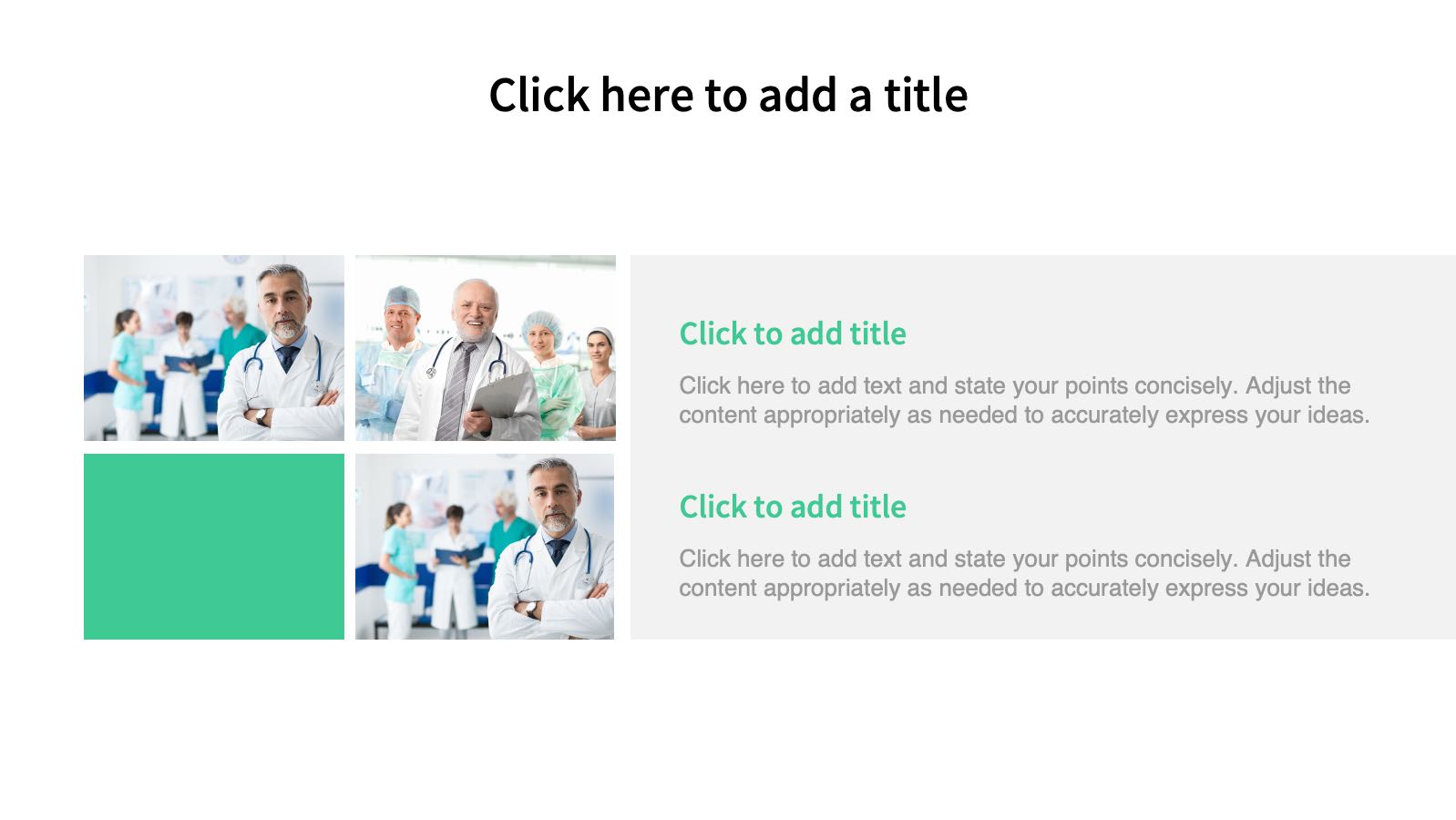 녹색 일러스트레이션 스타일 의료 템플릿 PowerPoint template preview 11