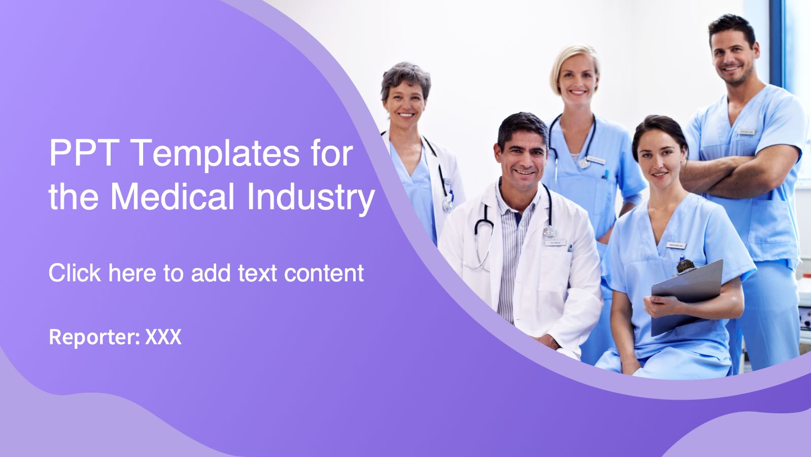 Purple Modern Medical Template PowerPoint template preview 1