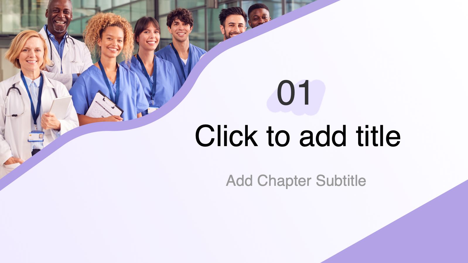 Purple Modern Medical Template PowerPoint template preview 3