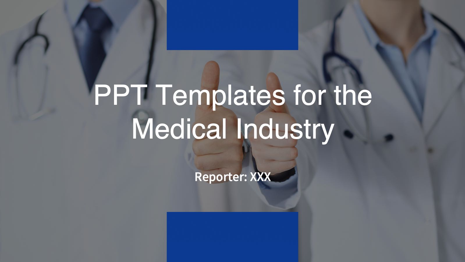 Blue Modern Medical Template PowerPoint template preview 1