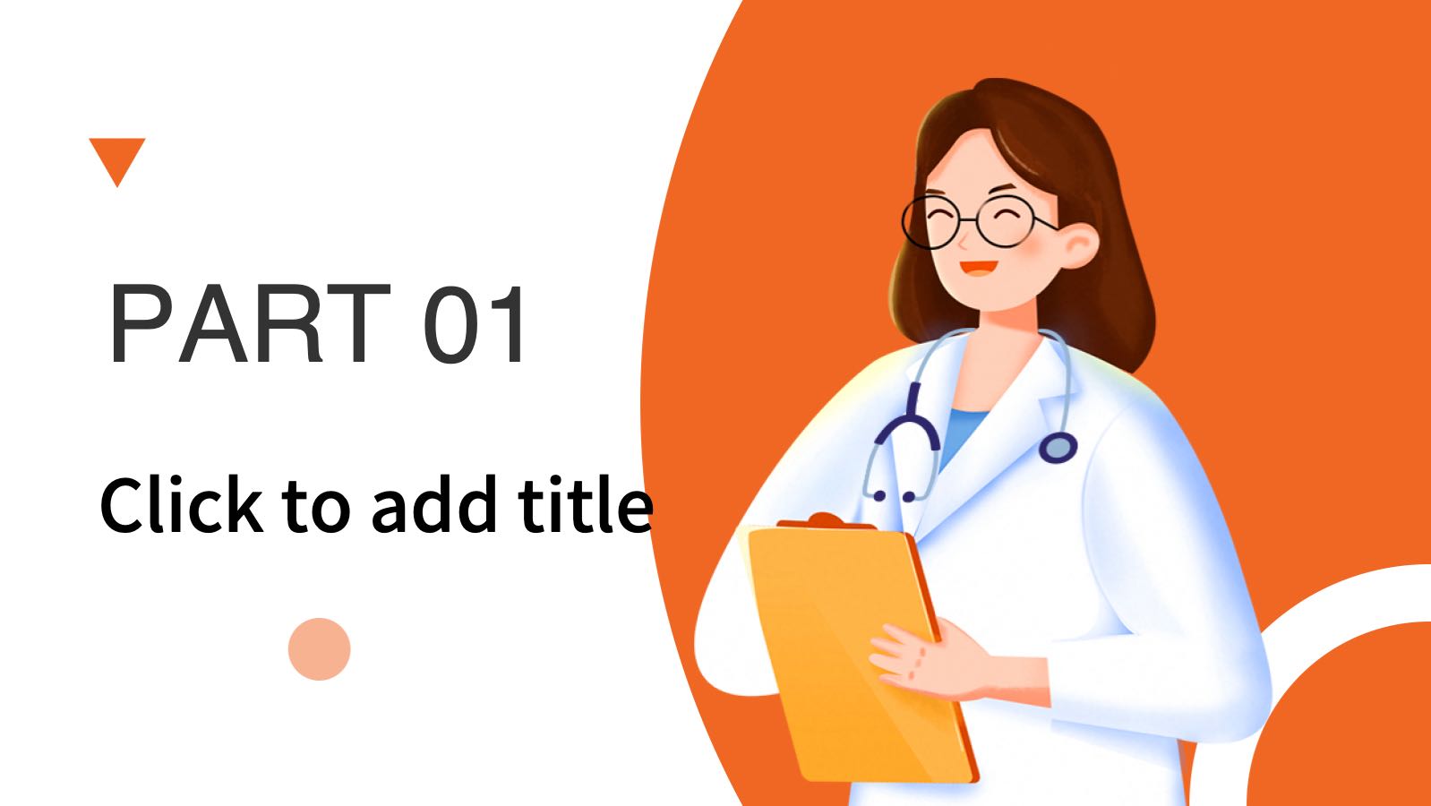 Orange Flat Style Medical Template PowerPoint template preview 3