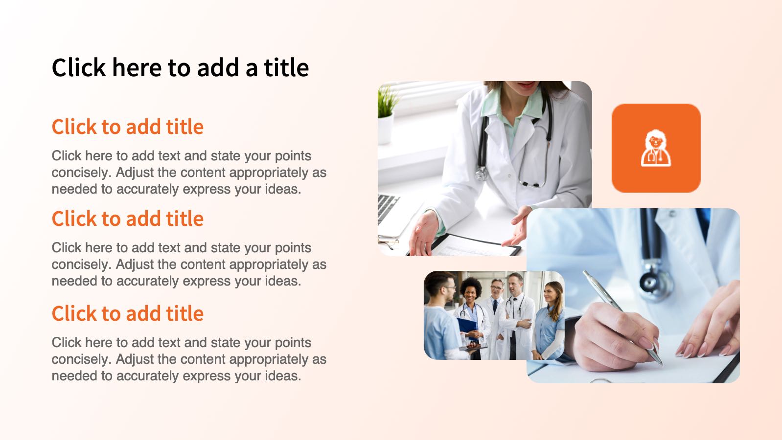 Orange Flat Style Medical Template PowerPoint template preview 10