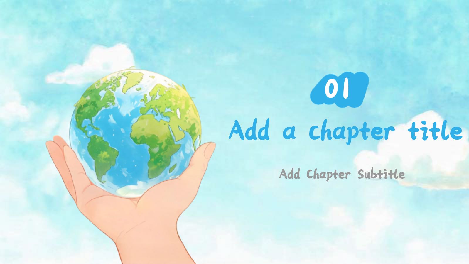 Plantilla de protección ambiental azul PowerPoint template preview 3