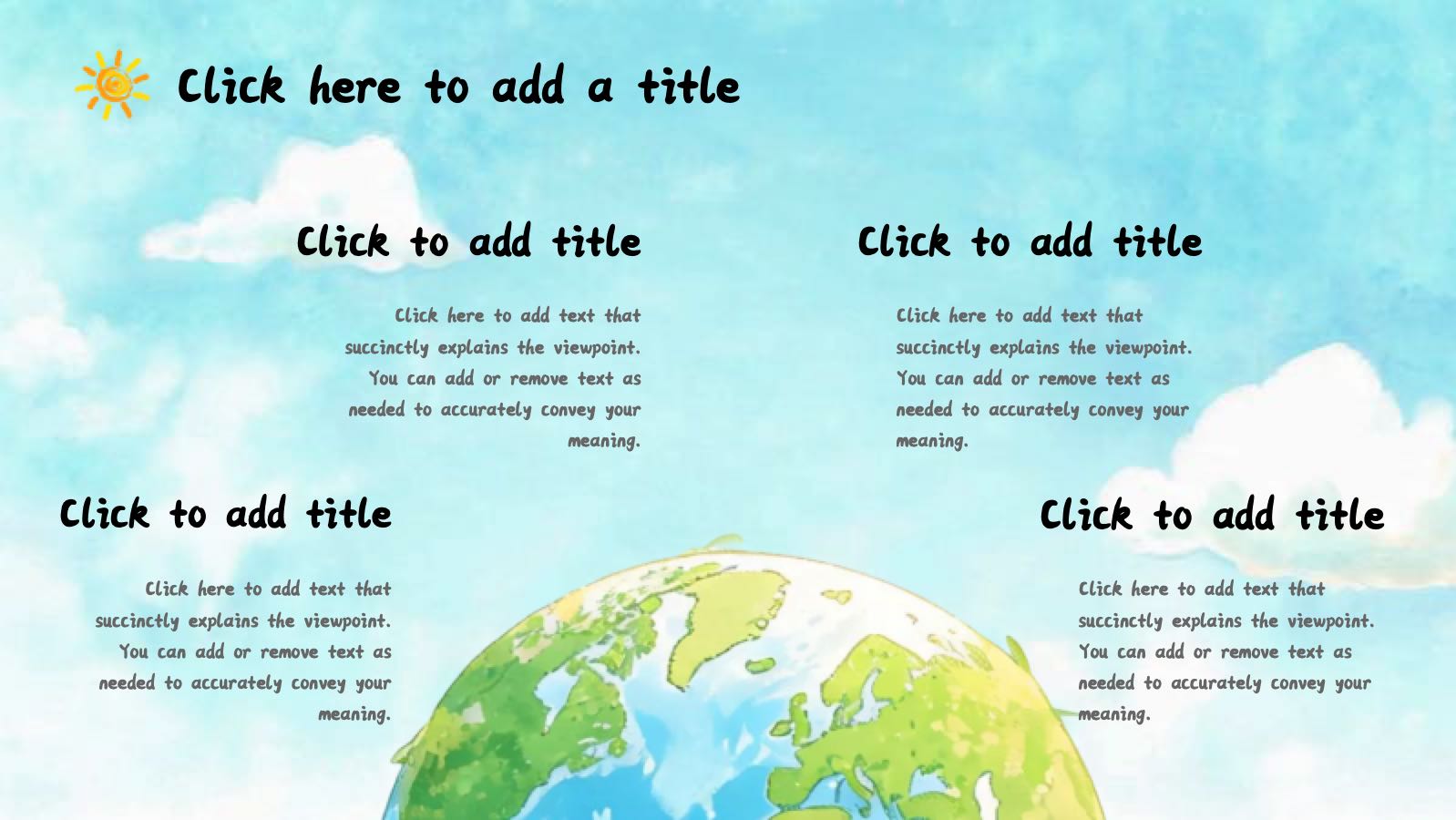 Plantilla de protección ambiental azul PowerPoint template preview 6