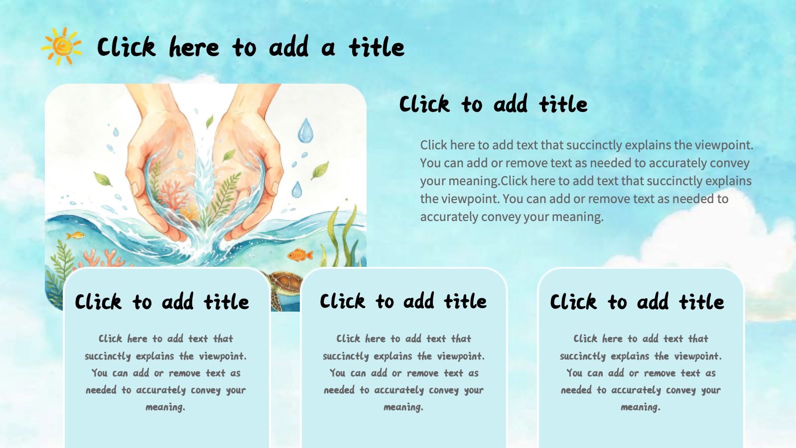 Plantilla de protección ambiental azul PowerPoint template preview 8