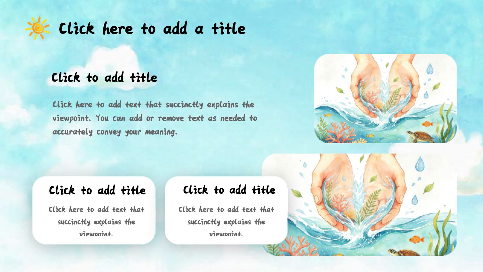 Plantilla de protección ambiental azul PowerPoint template preview 9