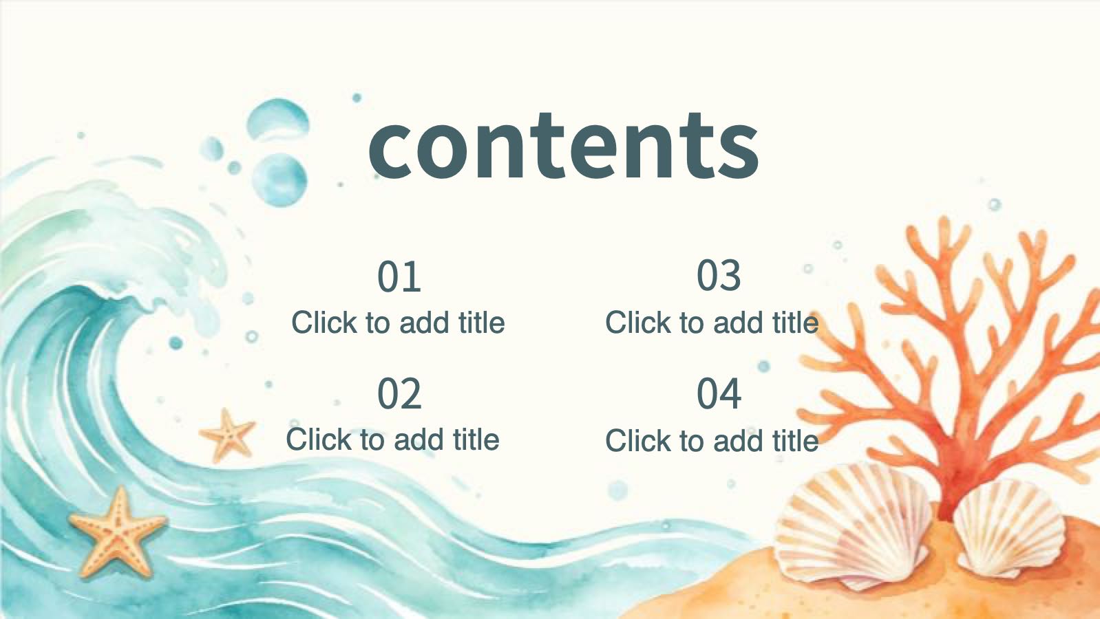 Plantilla de protección ambiental marina PowerPoint template preview 2