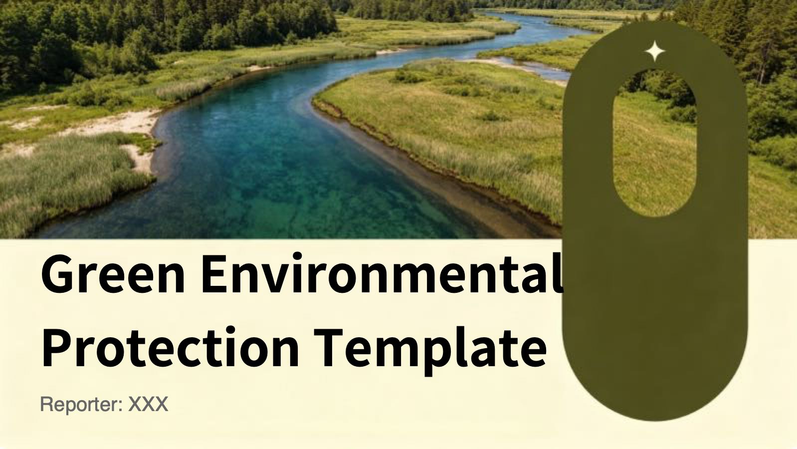 绿色环保模板 PowerPoint template preview 1