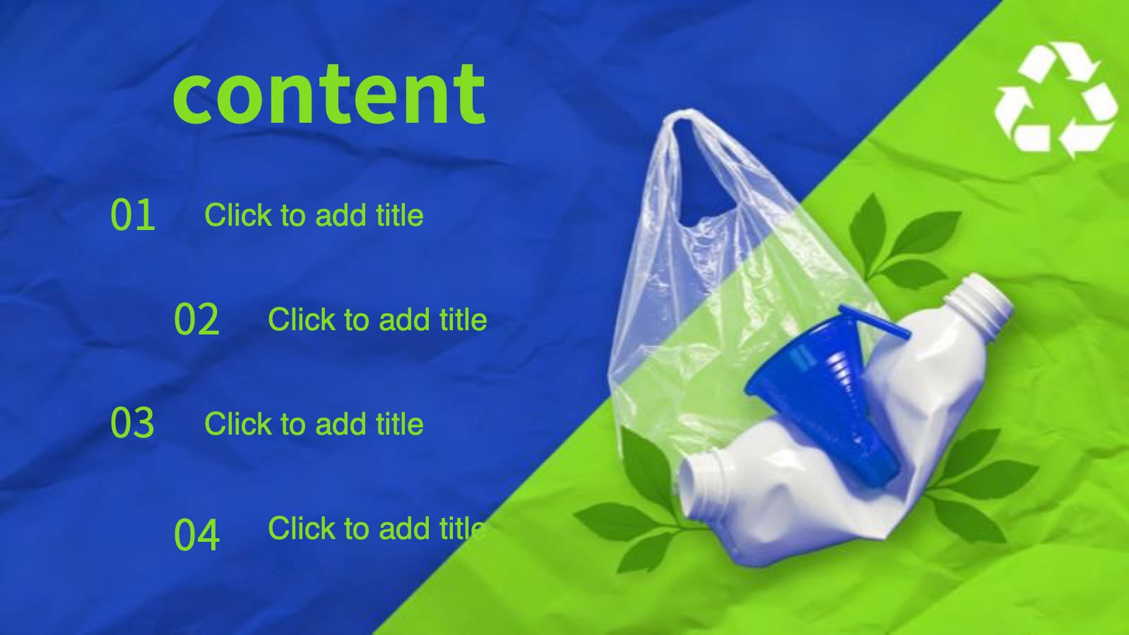 Plantilla de protección ambiental de plástico PowerPoint template preview 2