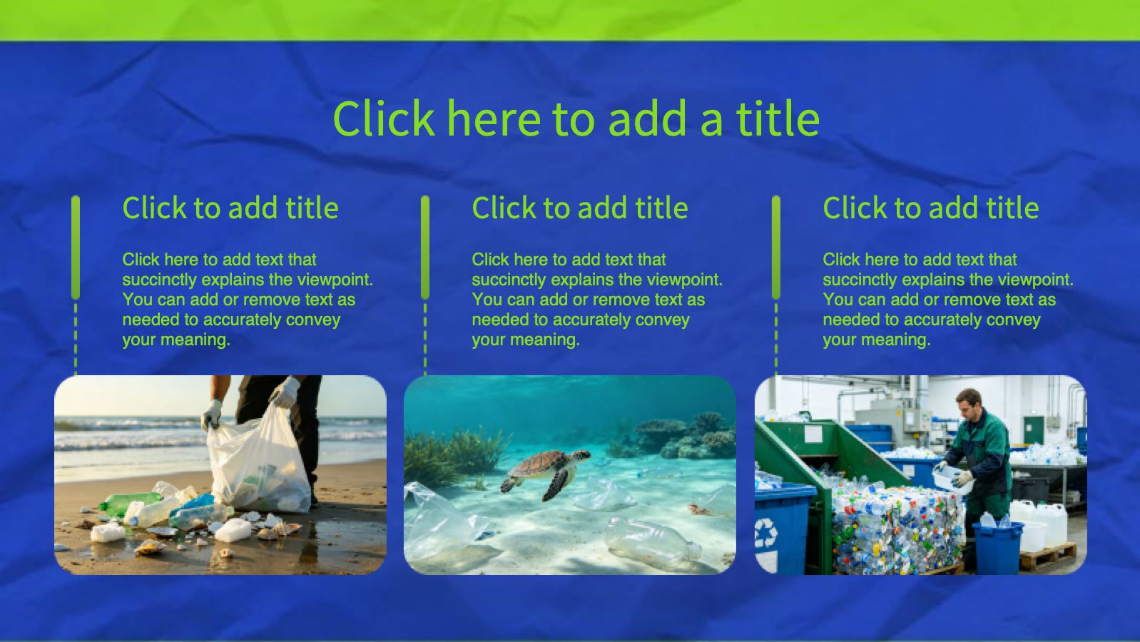 Plantilla de protección ambiental de plástico PowerPoint template preview 8