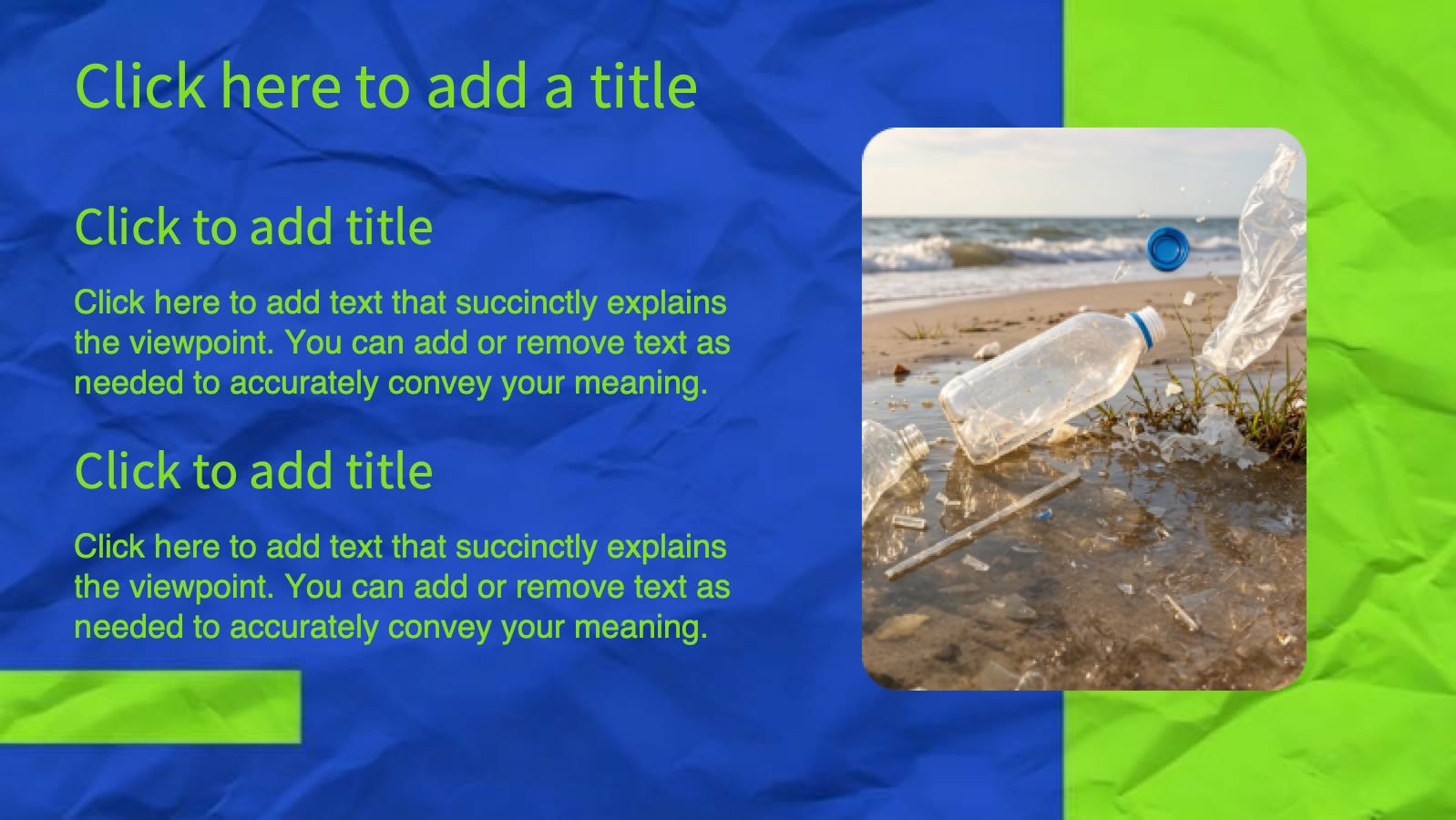 Plantilla de protección ambiental de plástico PowerPoint template preview 10