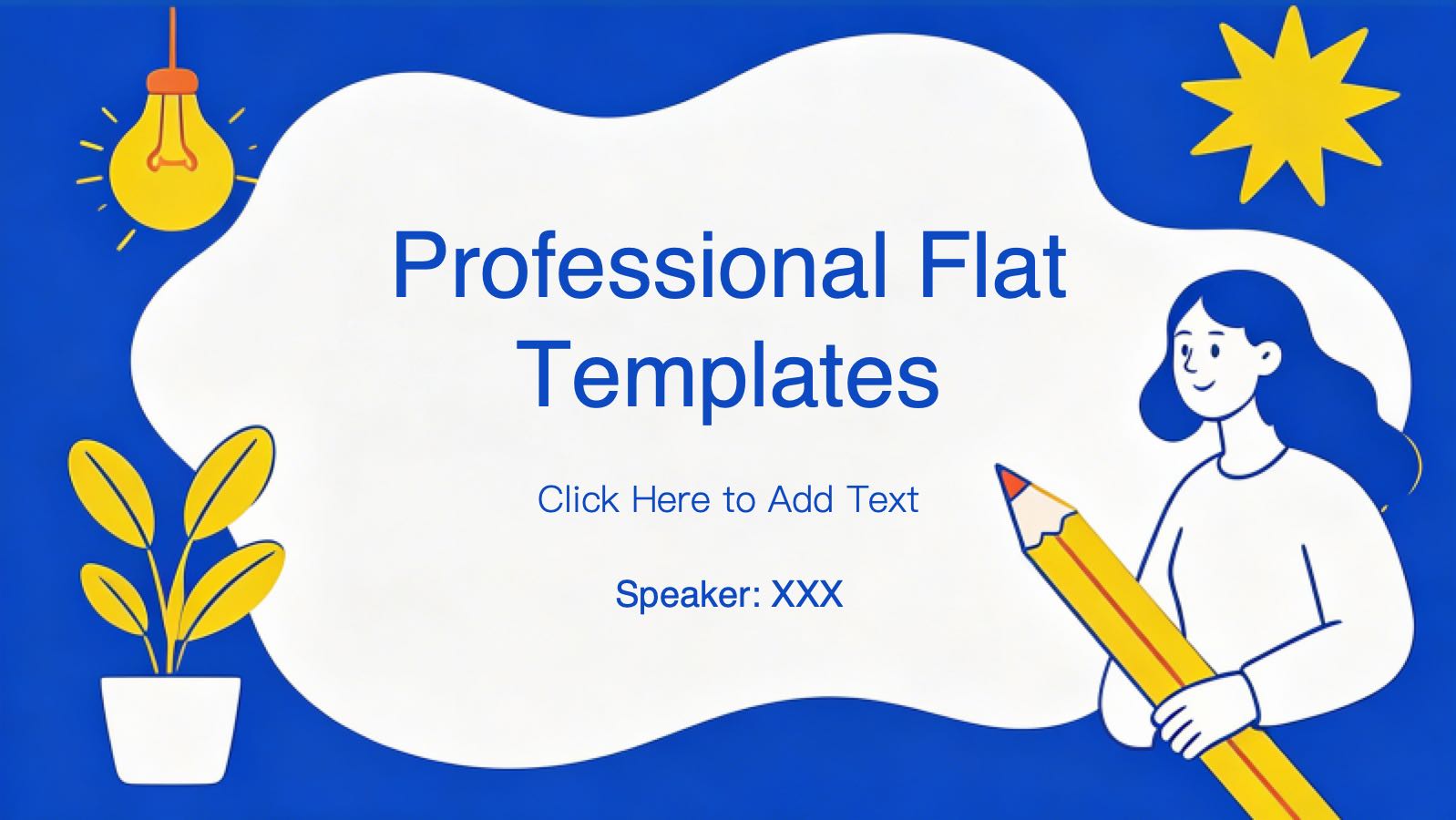 Professional Flat Templates PowerPoint template preview 1