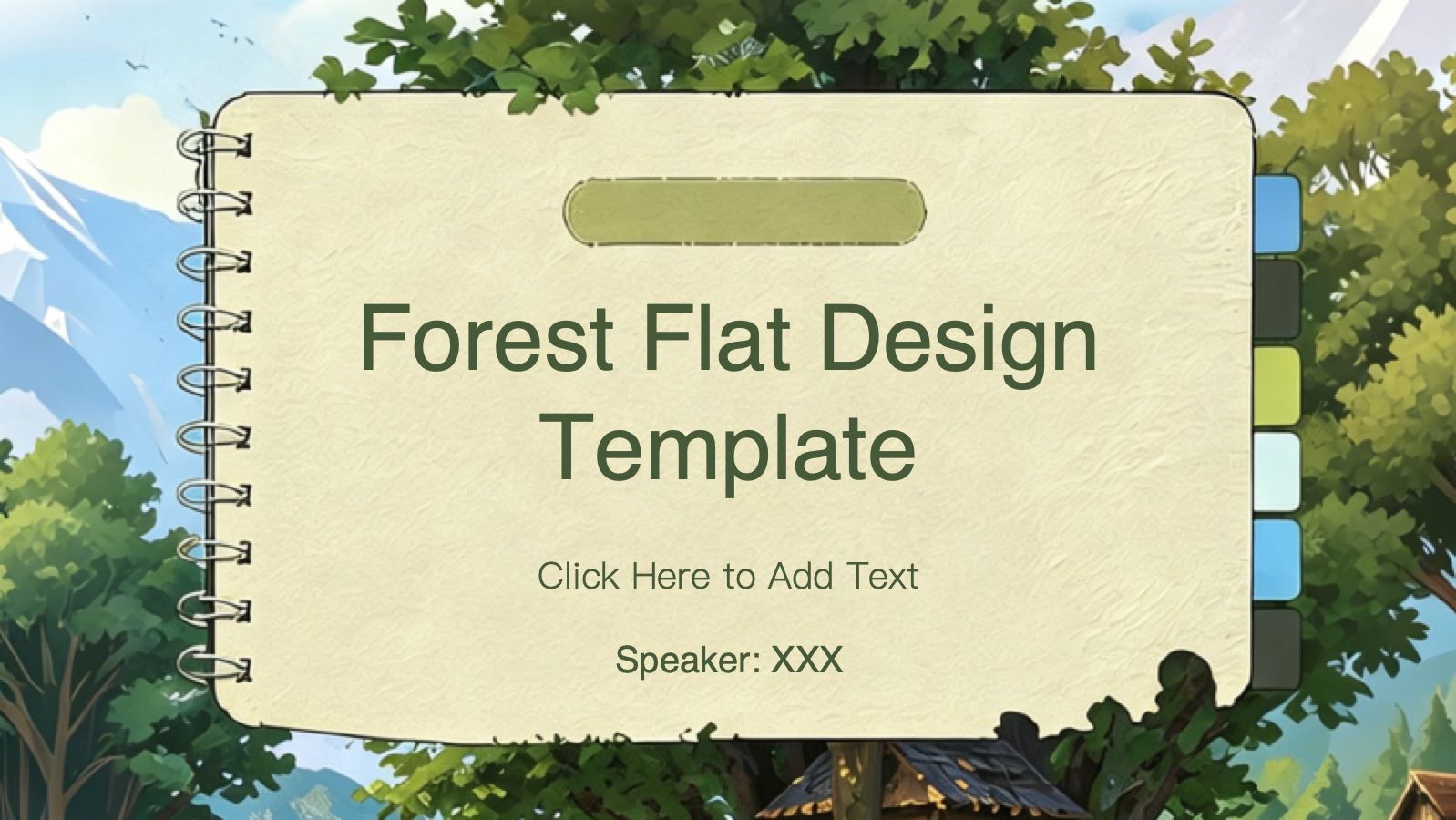 Forest Flat Design Template PowerPoint template preview 1