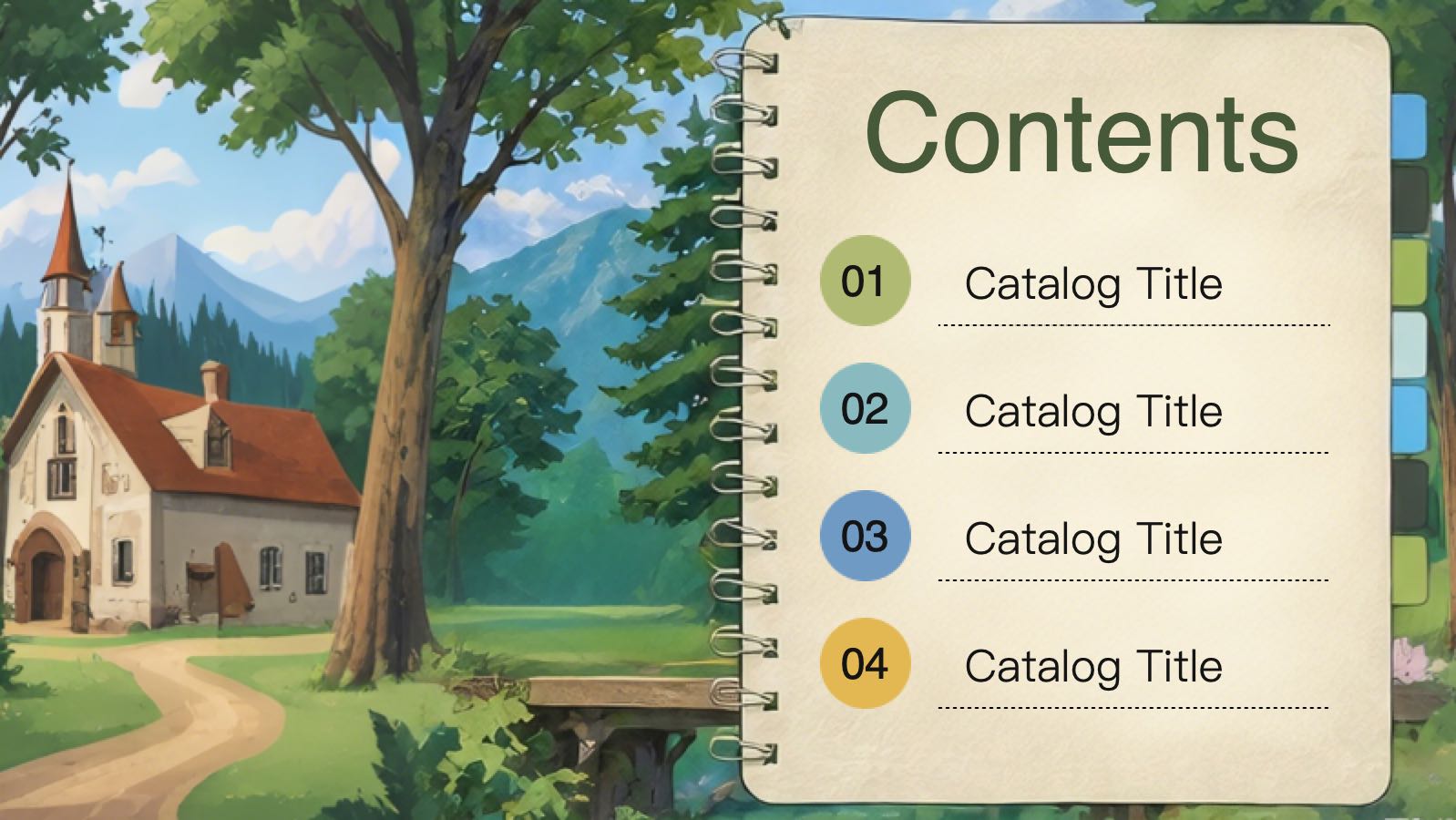 Forest Flat Design Template PowerPoint template preview 2