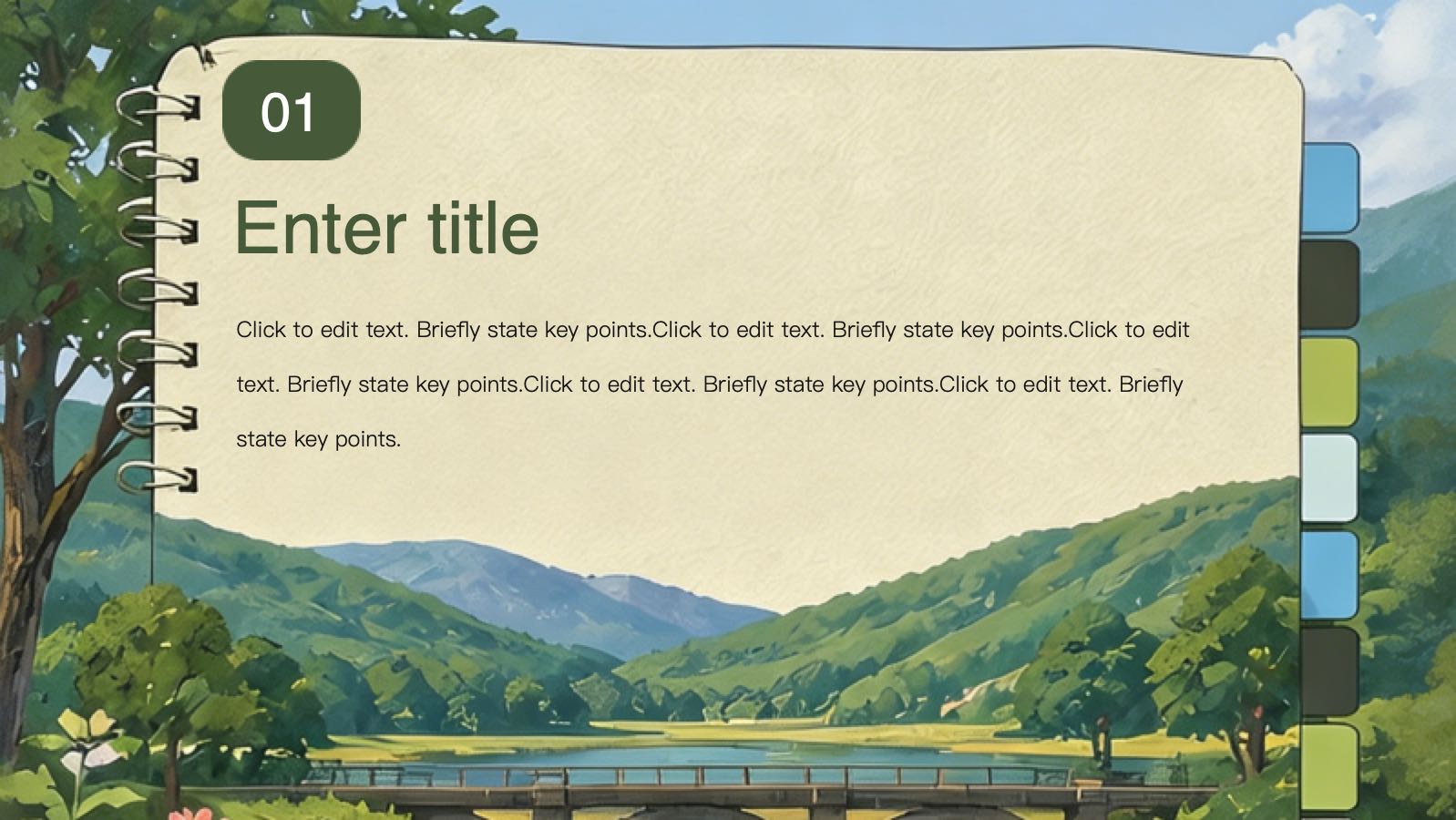 Forest Flat Design Template PowerPoint template preview 4