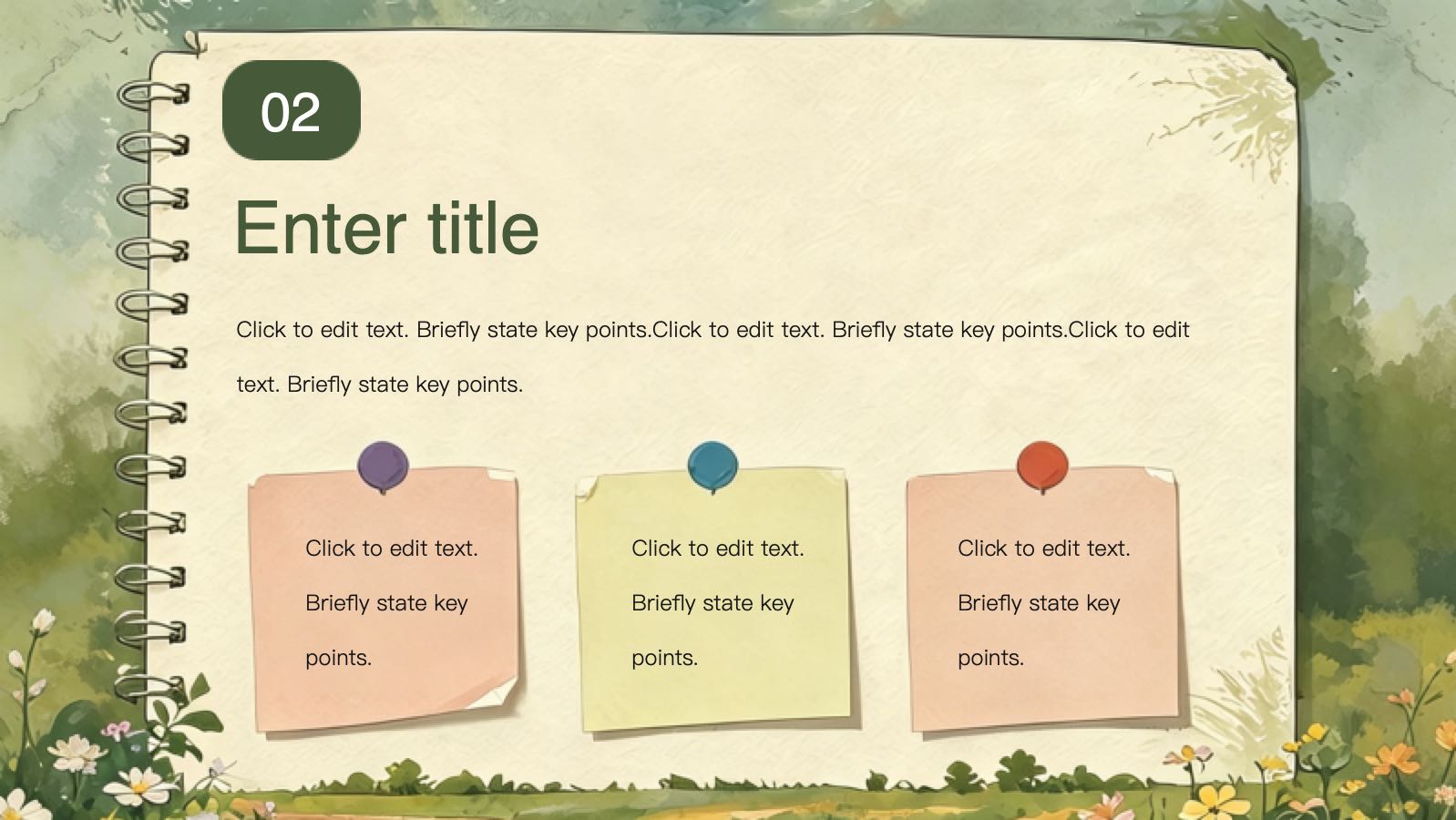 Forest Flat Design Template PowerPoint template preview 5