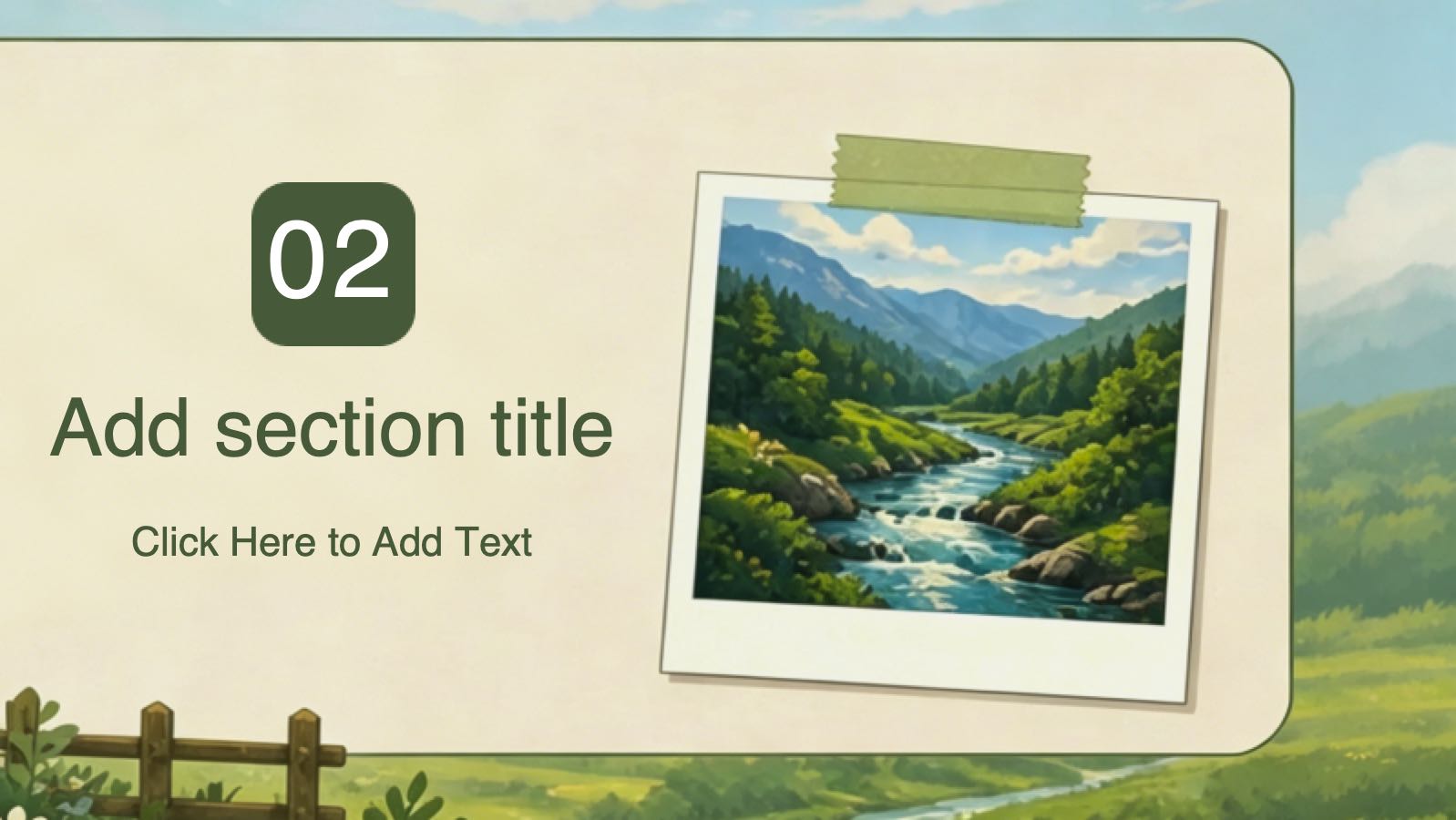 Forest Flat Design Template PowerPoint template preview 7