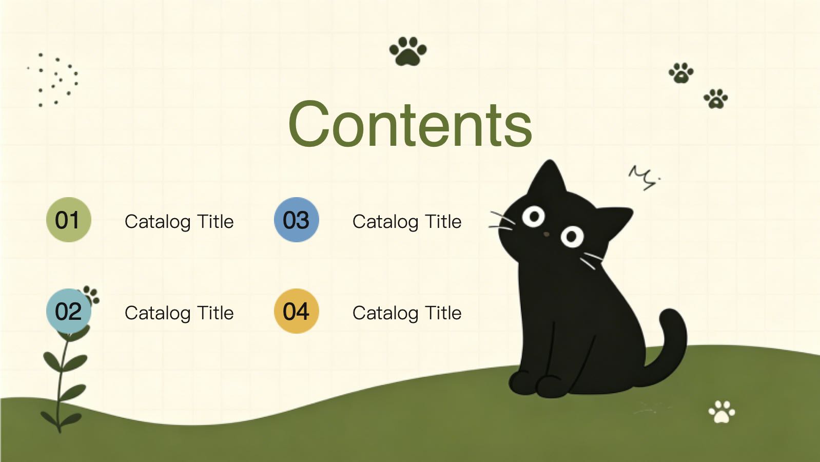 Black Cat Template PowerPoint template preview 2