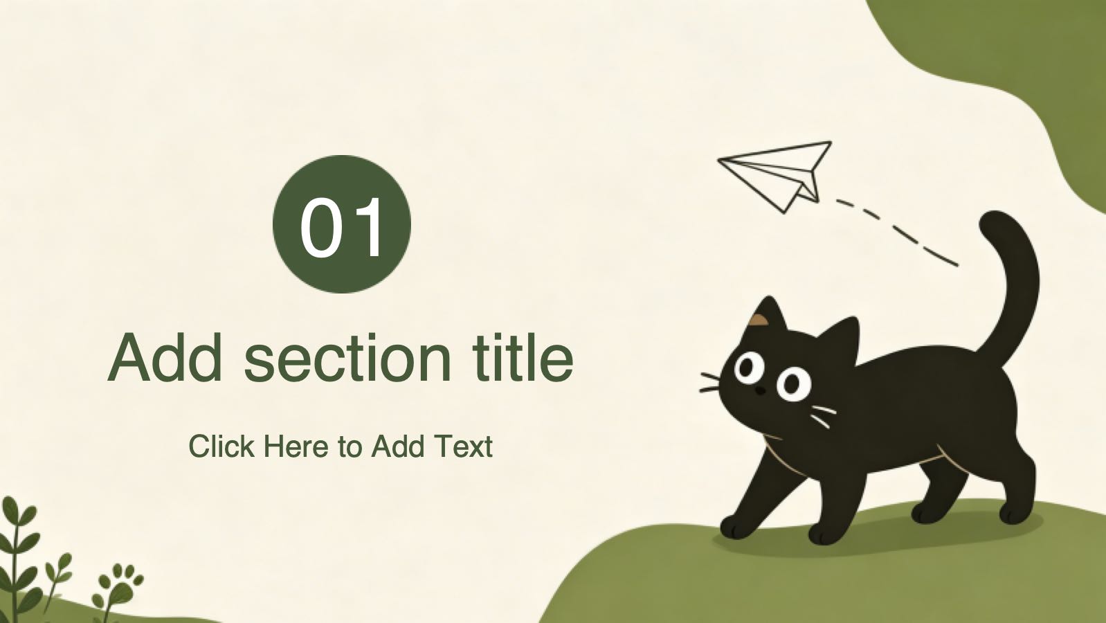 Black Cat Template PowerPoint template preview 3
