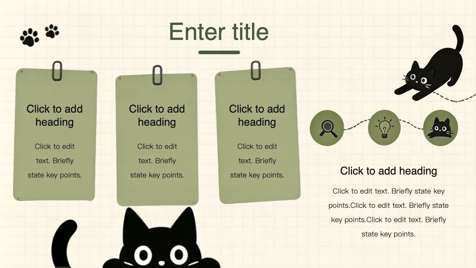 Black Cat Template PowerPoint template preview 9