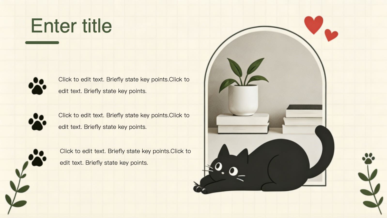 Black Cat Template PowerPoint template preview 10