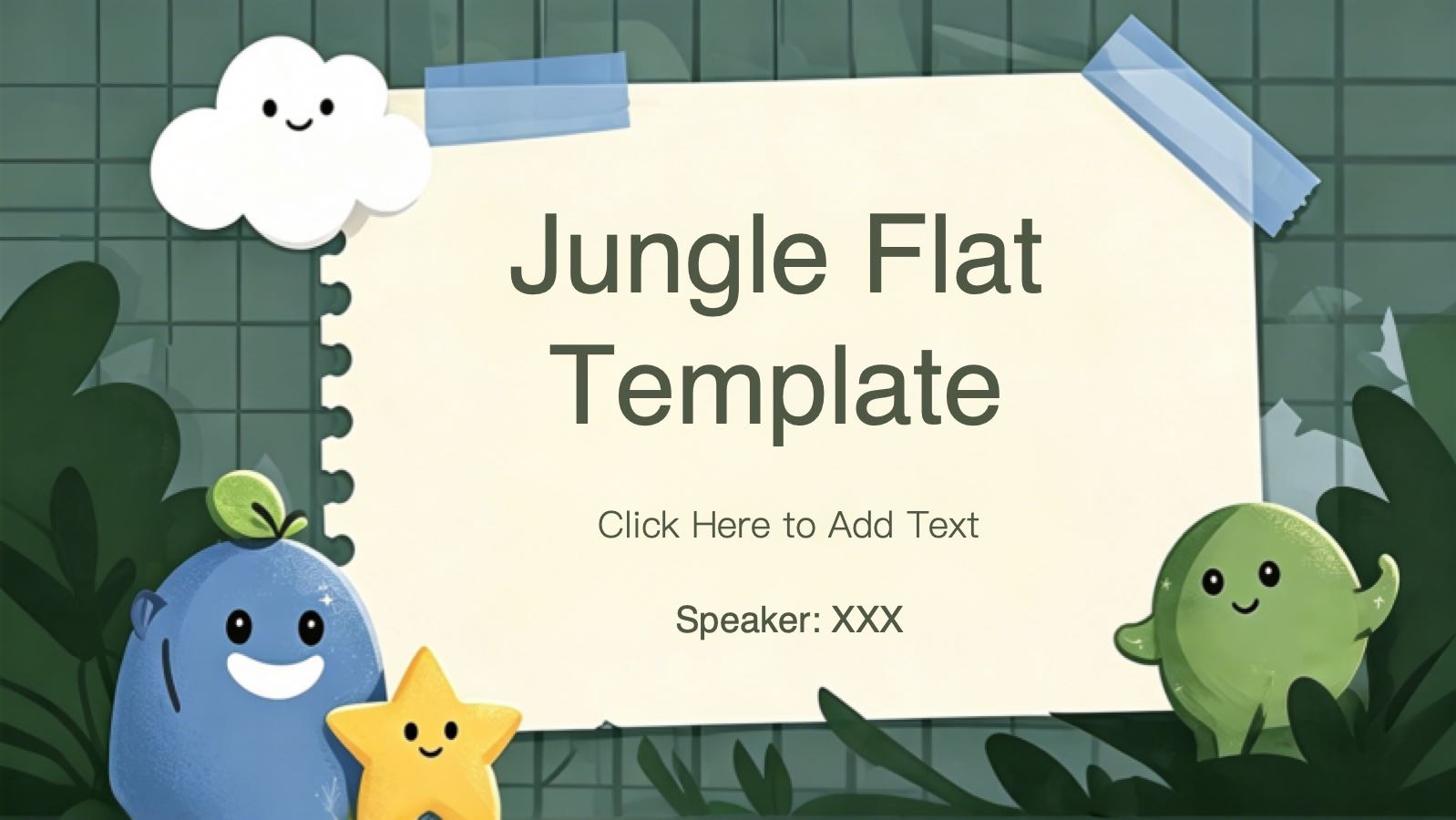 Jungle Flat Template PowerPoint template preview 1