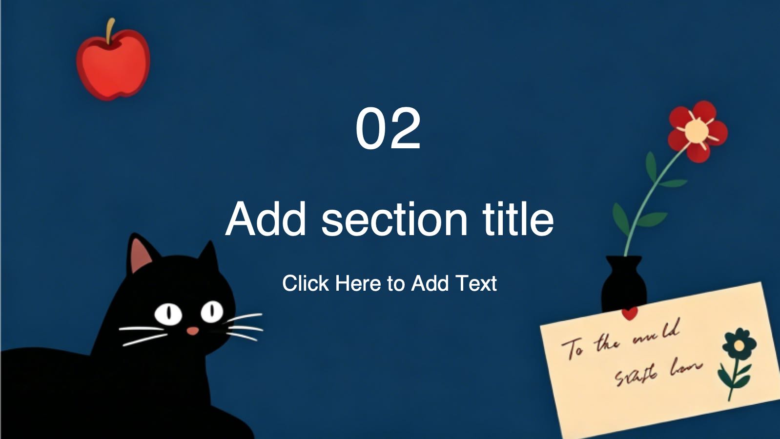 Plantilla de gato plano PowerPoint template preview 7