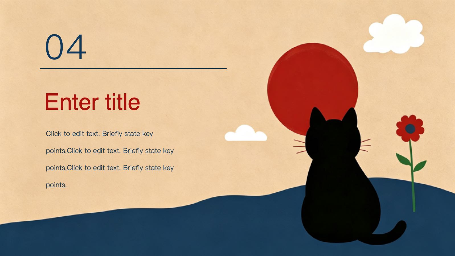 Plantilla de gato plano PowerPoint template preview 8