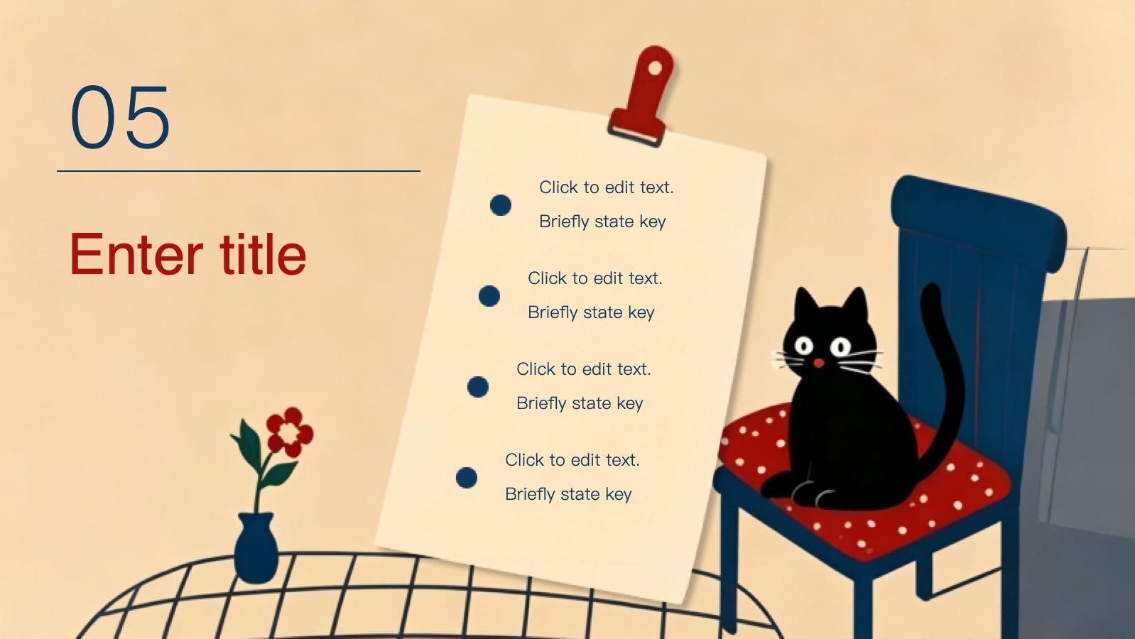 Plantilla de gato plano PowerPoint template preview 9