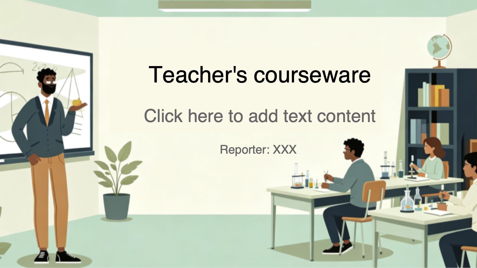 Pré-visualização do modelo PPT Cursos para professores